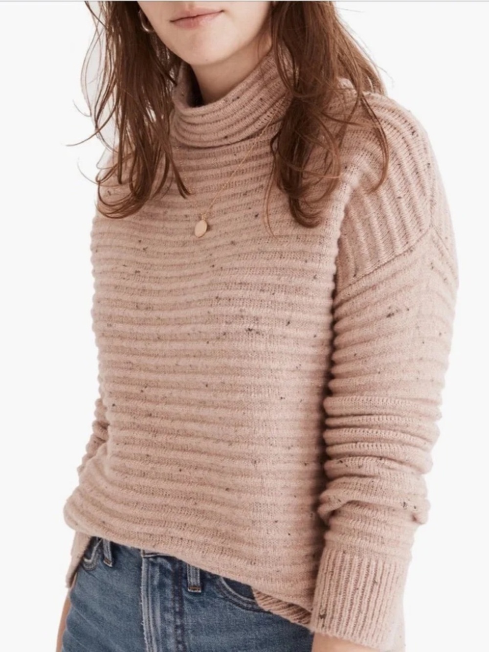 Madewell donegal belmont mockneck wool blend sweater Size Large